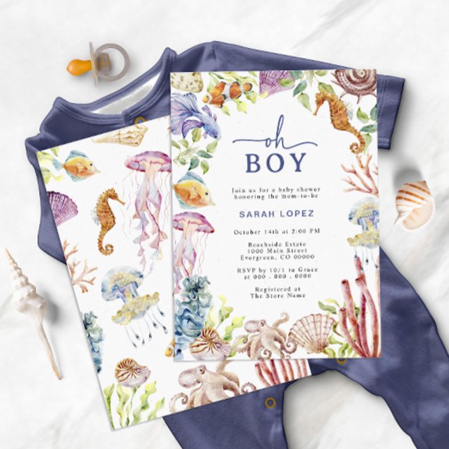 Oh Boy Shower Invitation (Creator Uploaded)