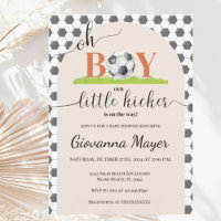 Oh Boy Soccer Boy Baby Shower Invitation