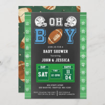 Oh Boy Super bowl Boy Football Baby Shower Invitation