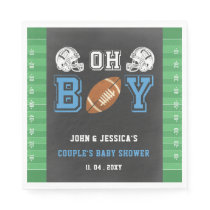 Oh Boy Super bowl Football Baby Shower Napkins