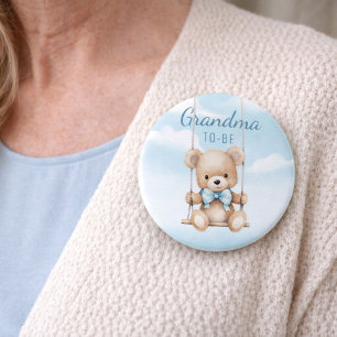 Oh Boy Teddy Bear Grandma To Be Pin