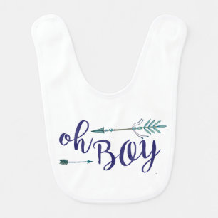 Oh Boy Tribal Baby Bib
