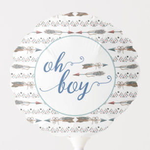 Oh Boy Tribal Baby Shower Balloon