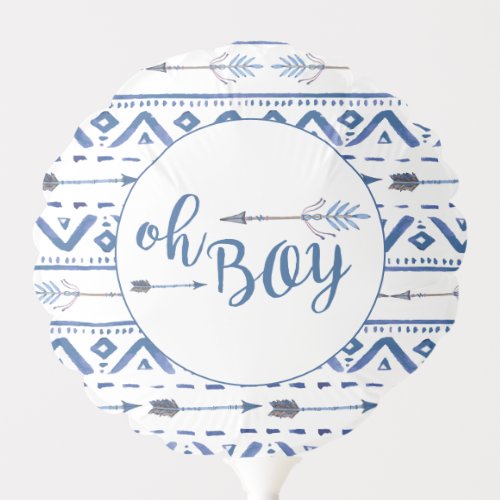 Oh Boy Tribal Baby Shower Balloon