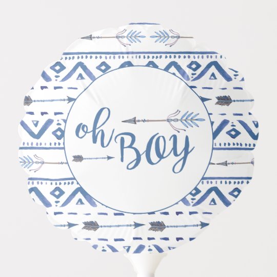 Oh Boy Tribal Baby Shower Balloon Zazzle Com