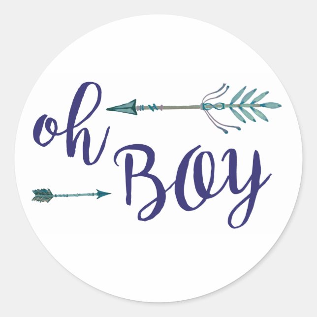 Oh Boy Tribal Sticker (Front)