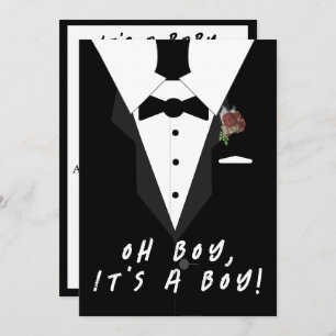 Oh Boy! Tuxedo Baby Shower Invitation