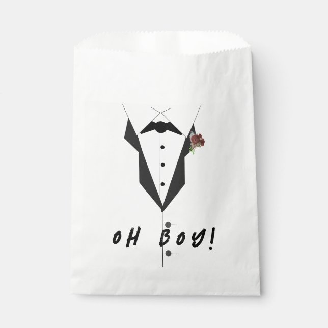 Oh Boy! Tuxedo  Favor Bag (Front)