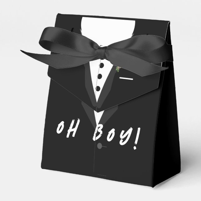 Oh Boy! Tuxedo Favor Box (Front Side)