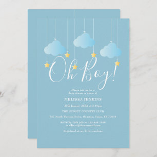 Oh Boy Twinkle Twinkle Baby Shower / Sprinkle Invitation