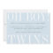 Oh Boy Twins Baby Shower Invitation