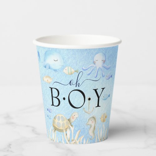 Oh Boy Under the Sea Baby Paper Cups