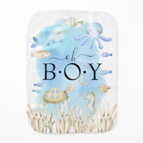 Oh Boy Under the Sea Baby Receiving Blanket