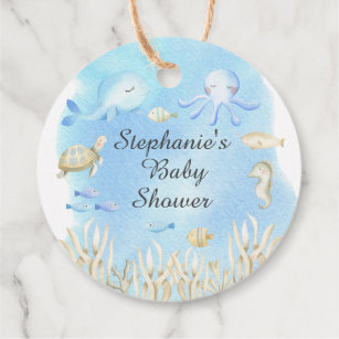 Oh Boy Under The Sea Baby Shower Favor Gift Tag