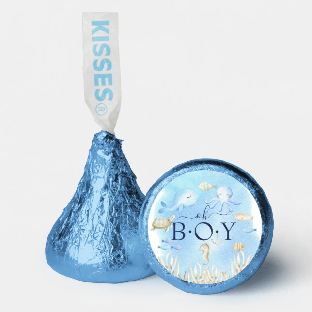Oh Boy Under the Sea Baby Shower  Hershey®'s Kisses® (Front)