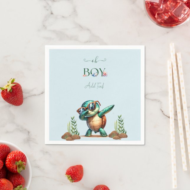 Oh Boy Under The Sea Turtle Party  Napkins (Insitu)