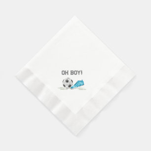 Oh Boy Watercolor All Star Soccer Baby Shower Napkins