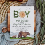 Oh Boy Watercolor Woodland Bear Baby Shower  Invitation<br><div class="desc">Watercolor - BOY- mama and baby bear baby shower invitation. Customizable!</div>