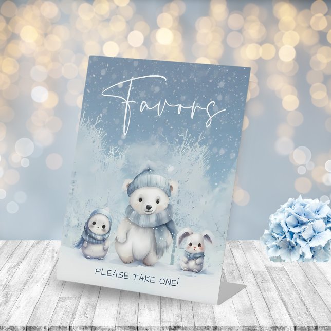 Oh Boy Winter | Woodland Baby Shower Favors Sign (Creator Uploaded)