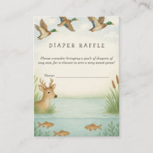 Oh Boy! Woodland Baby Shower Diaper Raffle