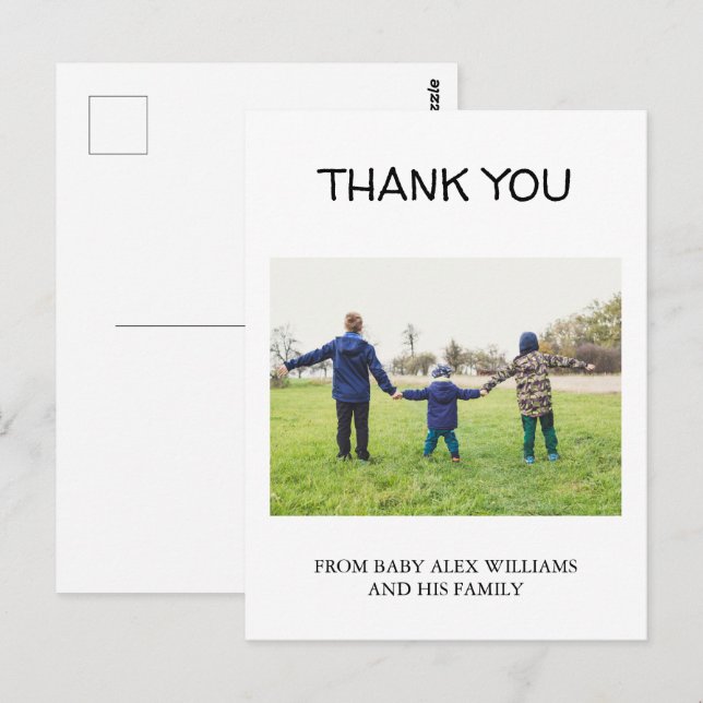 OH BROTHER! THERE'S ANOTHER?! Baby Photo Birth  Postcard (Front/Back)
