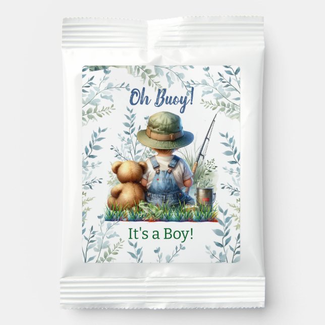 Oh Buoy, it's a Boy! Fishing Themed Baby Shower Lemonade Drink Mix (Front)