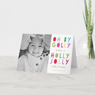 Oh By Golly   Holiday Photo Card