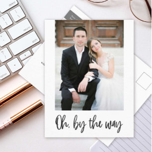 Oh By The Way Elopement Photo Announcement Postcard