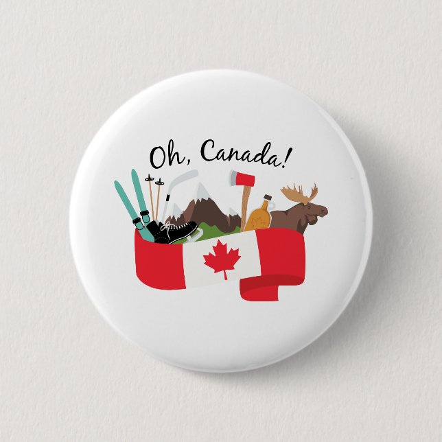Oh Canada Button (Front)