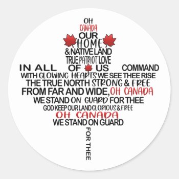 Oh Canada Canada Day Classic Round Sticker by ZazzleHolidays at Zazzle