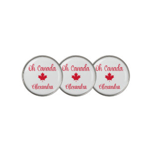 Oh Canada Elegant Maple Leaf Golf Ball Marker