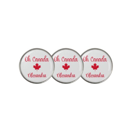 Oh Canada  Elegant Maple Leaf Golf Ball Marker
