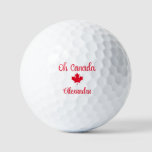Oh Canada | Elegant  Maple Leaf Golf Balls at Zazzle
