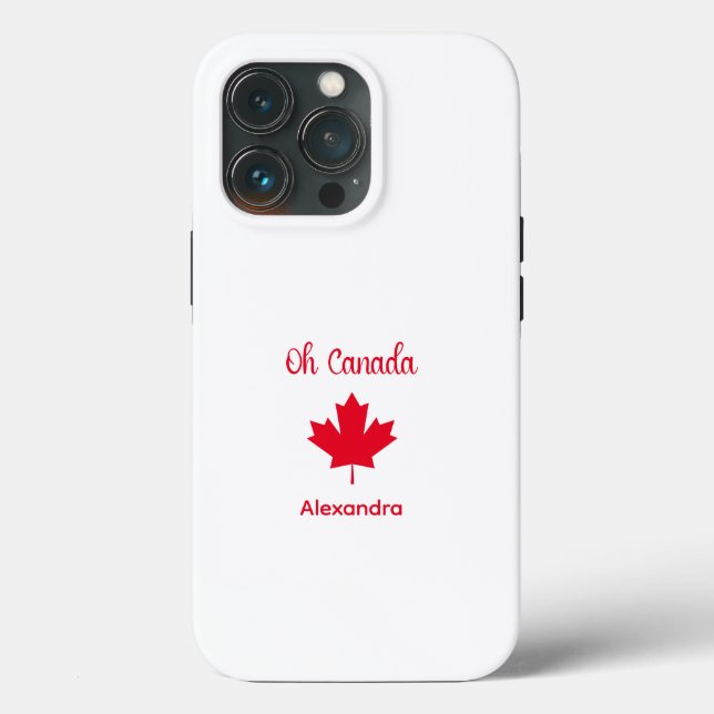 Oh Canada | Elegant Red Maple Leaf Case-Mate iPhone Case (Back)