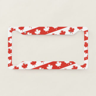 Oh Canada | Elegant Red Maple Leaf License Plate Frame