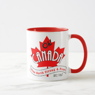 Oh Canada! True North Strong and Free Mug