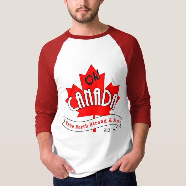 Oh Canada! True North Strong and Free - Post-Run T-Shirt (Front)