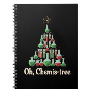 Oh Chemis-tree Funny Science Chemistry Christmas Notebook