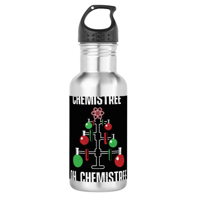 Oh Chemist Tree Chemistree Pun Science Stainless Steel Water Bottle (Front)