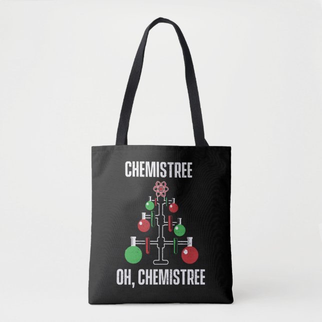 Oh Chemist Tree Chemistree Pun Science Tote Bag (Front)