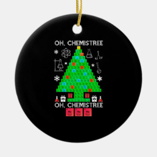 Oh Chemistree Chemist Tree Funny Science Christmas Ceramic Ornament