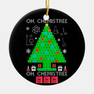 Oh Chemistree Chemist Tree Funny Science Christmas Ceramic Ornament