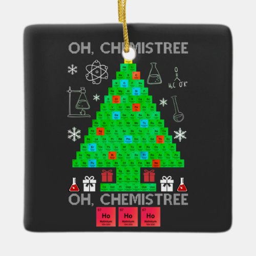Oh Chemistree Chemist Tree Funny Science Christmas Ceramic Ornament
