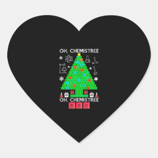 Oh Chemistree Chemist Tree Funny Science Christmas Heart Sticker
