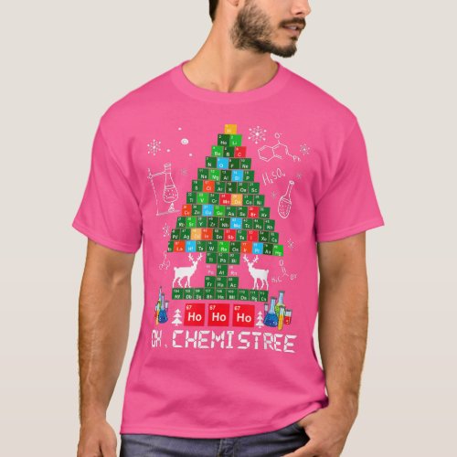 Oh Chemistree Chemistry Teacher Christmas Teacher  T_Shirt