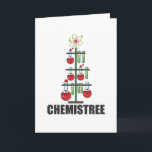 Oh Chemistree Christmas Chemistry Science teacher Card<br><div class="desc">Chemist Tree is a fun Christmas word game for chemistry teachers. Wear this for Christmas. For every chemi nerd with different test tubes.</div>