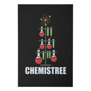 Oh Chemistree Christmas Chemistry Science teacher Faux Canvas Print