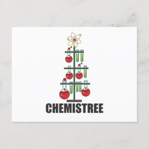 Oh Chemistree Christmas Chemistry Science teacher Postcard