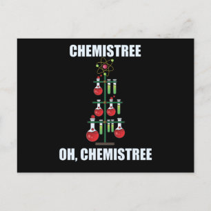 Oh Chemistree Christmas Chemistry Science teacher Postcard