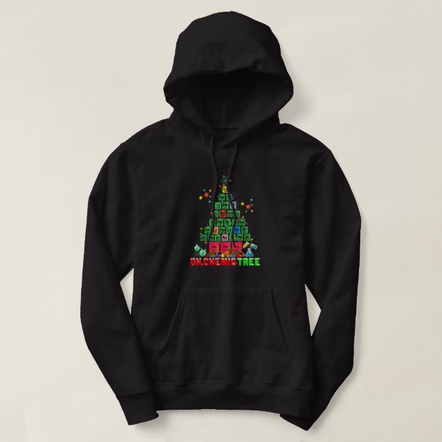 Oh Chemistree Christmas Tree Xmas Lights Chemistry Hoodie (Design Front)